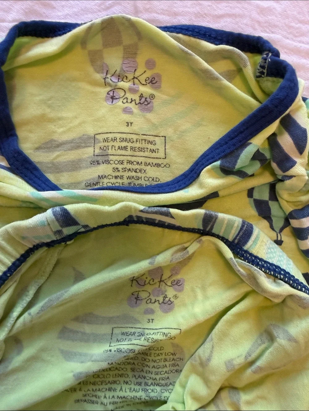 Kickee Kids Lime Green Hot Air Balloon Pajama Set